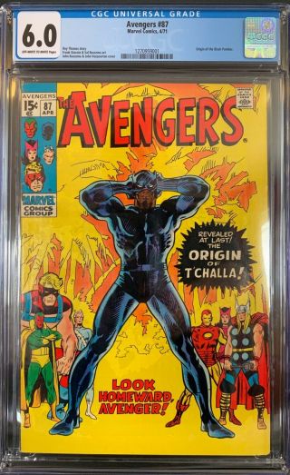 Avengers 87 Cgc Black Panther Origin Issue