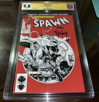 Cgc Ss 9.  8 Spawn 227 Spiderman 300 Homage Sketch Variant Signed Todd Mcfarlane