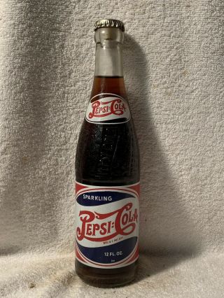 Full 12oz Pepsi - Cola R/w/b Double Dot Acl Soda Bottle Austin,  Texas