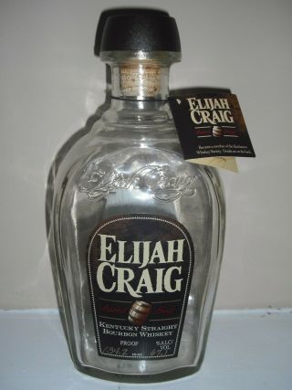 Elijah Craig Barrel Proof 12 Year 134.  2 Bourbon Collectible Empty Bottle W/tag