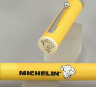 Sheaffer No Nonsense Deluxe Yellow Ballpoint Pen - Michelin - 1980 
