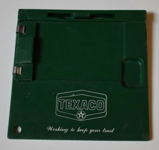 Vintage Quick - Charge Texaco Plastic Credit Card Clip Board
