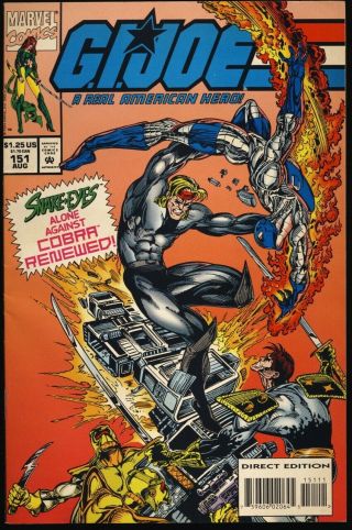 G.  I.  Joe A Real American Hero 151 1994 Scarce Low Print Run Snake - Eyes Vs Cobra