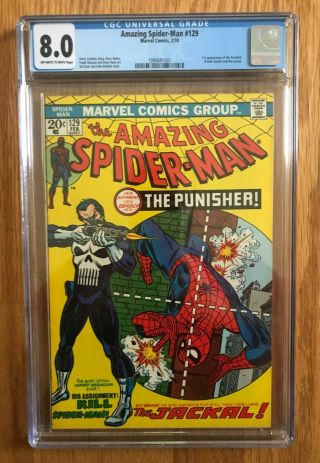 Spider - Man 129 Cgc 8.  0 1st App Punisher Marvel Comics (1974)