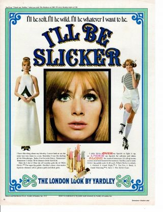 Vintage Beauty Fashion Ad 1966 Skin Yardley Lipstick I 