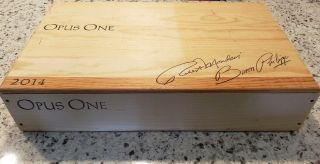 2014 OPUS ONE ROBERT MONDAVI WOOD WINE BOX COMPLETE WITH INSERTS (Box Only) 2
