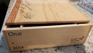2014 OPUS ONE ROBERT MONDAVI WOOD WINE BOX COMPLETE WITH INSERTS (Box Only) 4