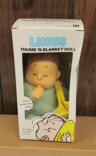 Vintage Peanuts Linus Thumb " N Blanket Doll