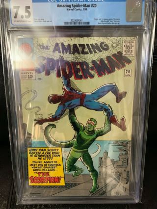 The Spider Man January 1965,  20 Graded 7.  5cgc The Scorpion Issue