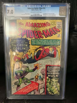 Spider Man 14 Green Goblin 7.  0 Graded 7/64 Marvel Comics Stan Lee
