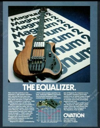 1980 Ovation Magnum 2 Guitar Photo Vintage Print Ad