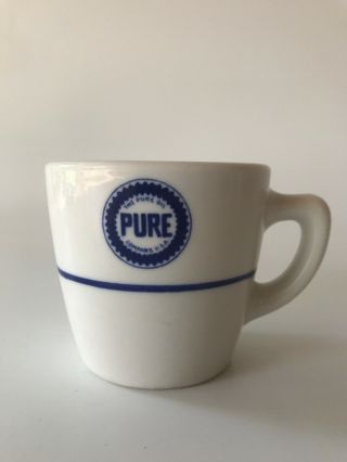 The Pure Oil Company,  Vintage Porcelain Coffee Mug,  Jackson China Falls Creek Pa