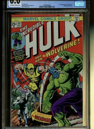 Incredible Hulk 181 CGC 6.  0 | Marvel 1974 | 1st Full Wolverine.  Wendigo App. 2