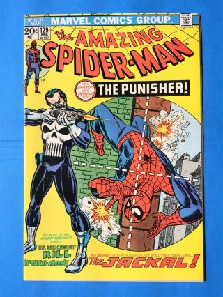 Spider - Man 129 (vf/nm) 9.  0 1st App The Punisher White Pages