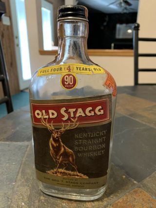 Vintage Rare Old Stagg Kentucky Straight Bourbon Whiskey Bottle Only