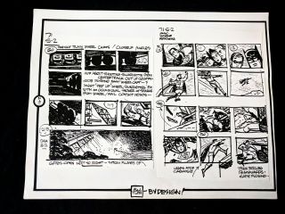 Alex Toth By Design Friends 1973 Hand Crafted Storyboard Pg 241 Superman