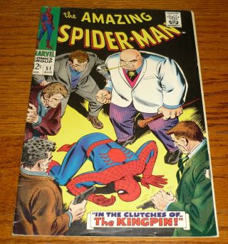 The Spider - Man 51,  2nd Kingpin,  Marvel 1967 John Romita Stan Lee