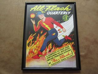 All Flash Quarterly Comics 1 Framed 11 X 14 Cover Poster Photo Dc Comics