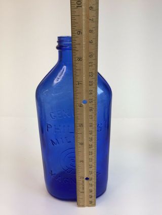 5 Vintage Cobalt Blue Milk of Magnesia Bottles Chas.  H.  Phillips Medicine Bottle 4