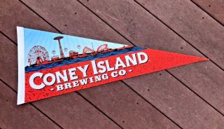 Coney Island Brewing Company Beer Sign Pennant 29 "