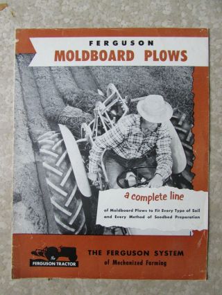 Ferguson Tractor Systems Moldboard Plows 1950 - 1960 Brochure Vintage Farm