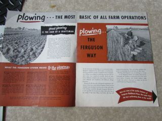 Ferguson Tractor Systems Moldboard Plows 1950 - 1960 Brochure Vintage Farm 2
