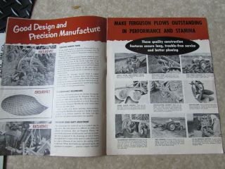 Ferguson Tractor Systems Moldboard Plows 1950 - 1960 Brochure Vintage Farm 3
