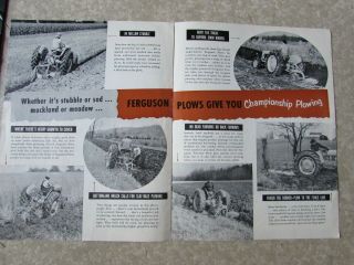 Ferguson Tractor Systems Moldboard Plows 1950 - 1960 Brochure Vintage Farm 5