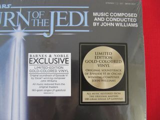 Star Wars Episode VI: Return of the Jedi limited gold vinyl lp B&N Exclusive 2