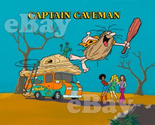 Rare Captain Caveman And The Teen Angels Cartoon Tv Photo Hanna Barbera Studios