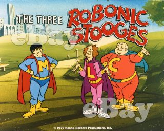 Rare Three Robonic Stooges Cartoon Tv Photo Hanna Barbera Studios Skatebirds