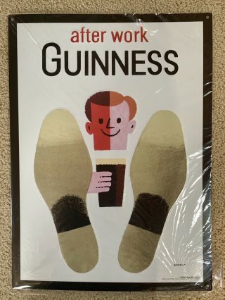 Guinness Beer After Work Guinness Sign Tin /tacker 14”x19”