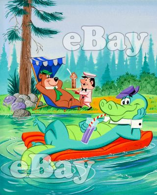 Rare Wally Gator Cartoon Tv Photo Hanna Barbera Studios Golden Book Art Yogi
