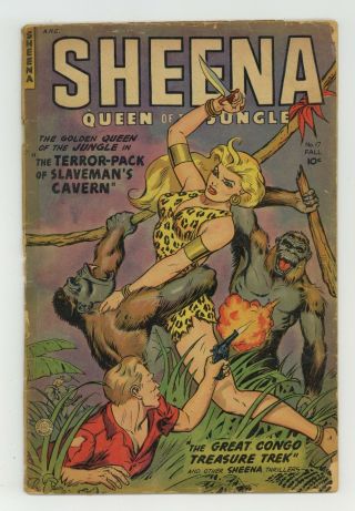 Sheena Queen Of The Jungle (fiction House) 17 1952 Fr 1.  0