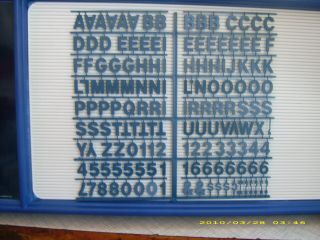 1 " Pepsi Blue Menu Board Letters & Numbers Set.