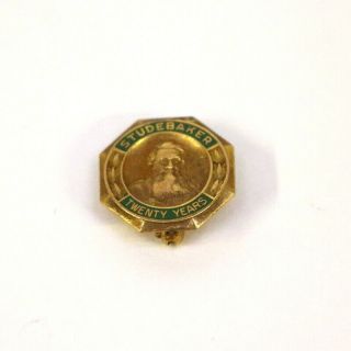 Vintage Studebaker 10k Gold Employee 20 Year Service Award Pin