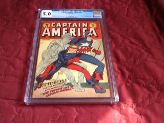 Captain America 59 Origin Retold Timely Comics 1946 Cgc 5.  0