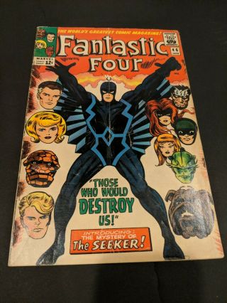 Fantastic Four 46 Off - White Pages 1st App.  Black Bolt Marvel 1966
