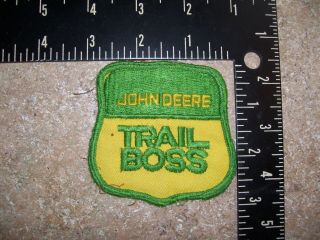 Vintage JOHN DEERE Hat PATCH Mesh Snapback Trucker Louisville MFG Co.  Trail Boss 2