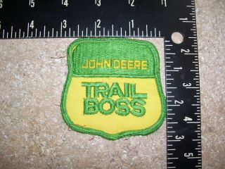 Vintage JOHN DEERE Hat PATCH Mesh Snapback Trucker Louisville MFG Co.  Trail Boss 6