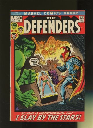 Defenders 1 Vg 4.  0 1 Book Marvel 1st Issue Vol.  1 1972 Strange Hulk Namor
