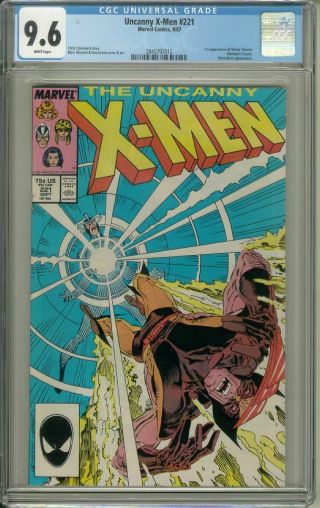 Uncanny X - Men 221 (marvel Comics,  1987) Cgc Graded 9.  6 White Pages