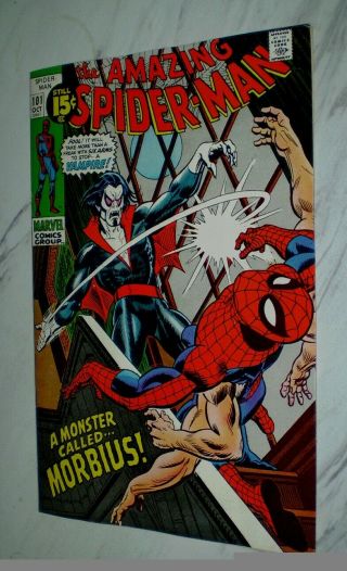 Spider - Man 101 Vf,  8.  5 Ow/w Pages Unrestored 1971 Marvel 1st Morbius