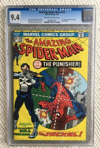 Spider Man 129 Cgc 9.  4 Stan Lee,  Romita 1st Punisher,  Key Hulk 181
