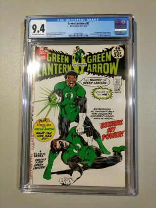 Green Lantern 87 Cgc 9.  4 (1971) Ow/white Pages - First Appearance John Stewart