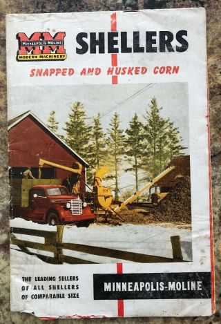 Vintage Minneapolis - Moline,  Corn Shellers Brochure Farm Implements