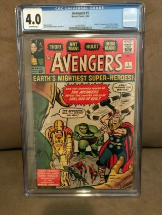 Avengers 1 Cgc 4.  0 (off White Pages) Silver Age Marvel Comic Key