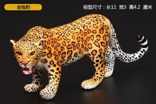 Resin Wild Animal Leopard Hand Painted Simulation Model Figurine Statue