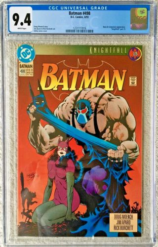 Cgc 9.  4 Batman 498.  Bane.  Catwoman.  Kelley Jones Cover.  1993.