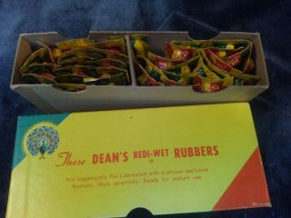 Vintage Condom Dean ' s Rubber Company Peacocks Condoms 1950s 3 dozen 4